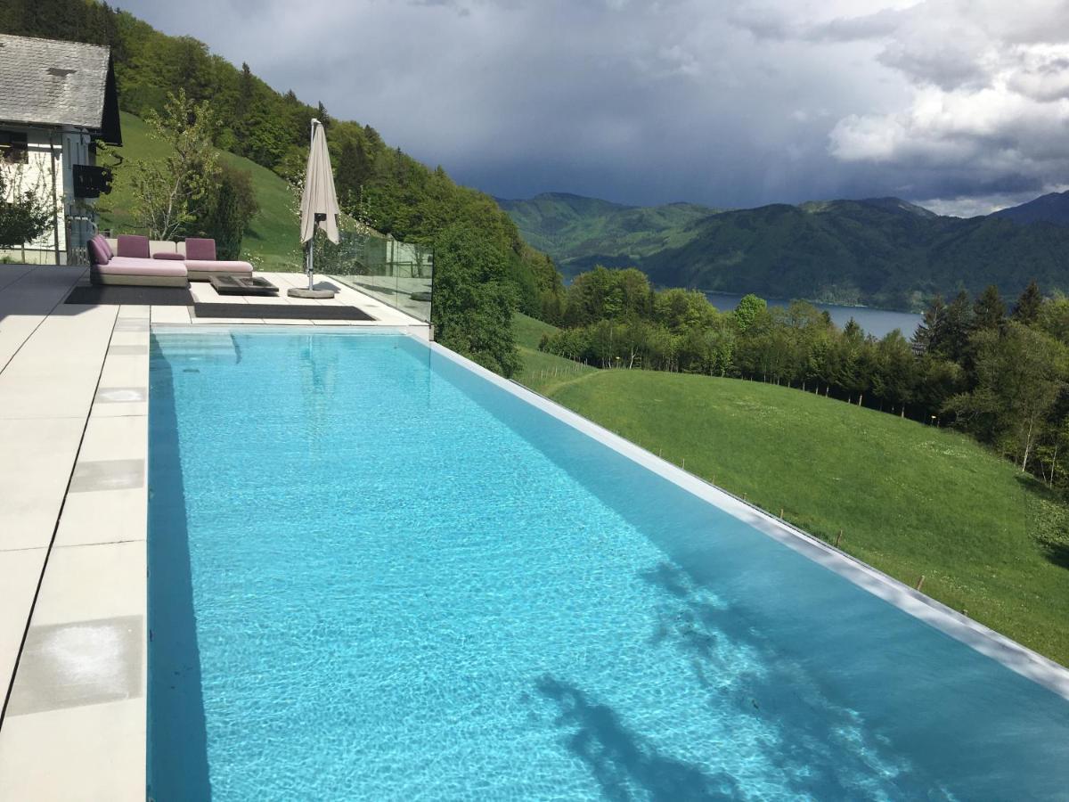 Attersee Luxury Design Villa With Dream Views, Large Pool And Sauna نسدورف ام اترسي المظهر الخارجي الصورة