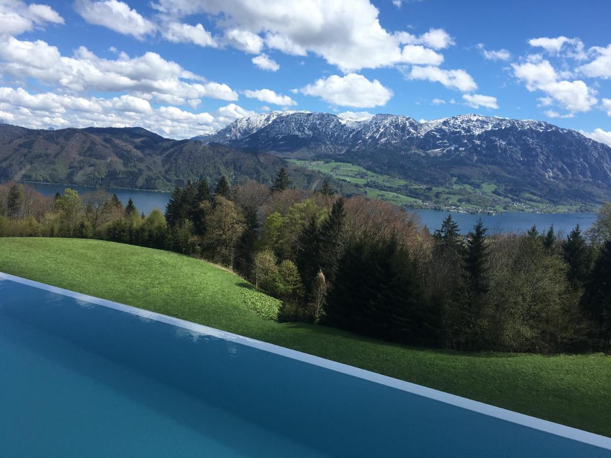Attersee Luxury Design Villa With Dream Views, Large Pool And Sauna نسدورف ام اترسي المظهر الخارجي الصورة
